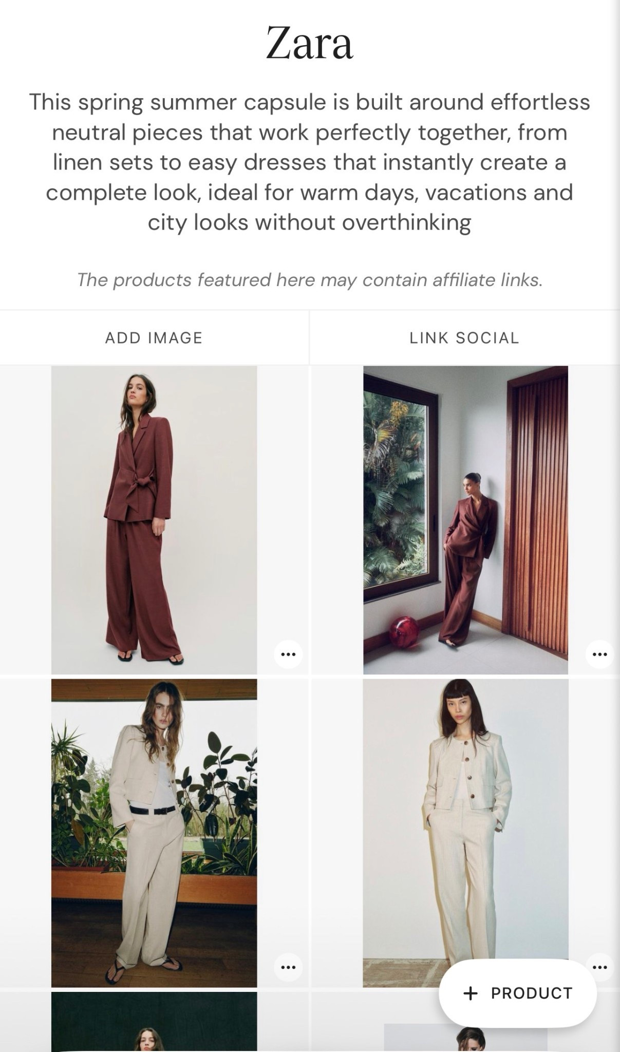 A neutral capsule that makes getting dressed effortless.

Tailored sets, soft linen textures and timeless silhouettes designed to mix easily and create elevated looks for everyday, work and travel.

🔎 neutral capsule wardrobe, linen set outfit, tailored summer looks, minimal elegant style, effortless outfits

#LTKuk #LTKeurope #LTKspring

#LTKootd #LTKSeasonal #LTKgrwm