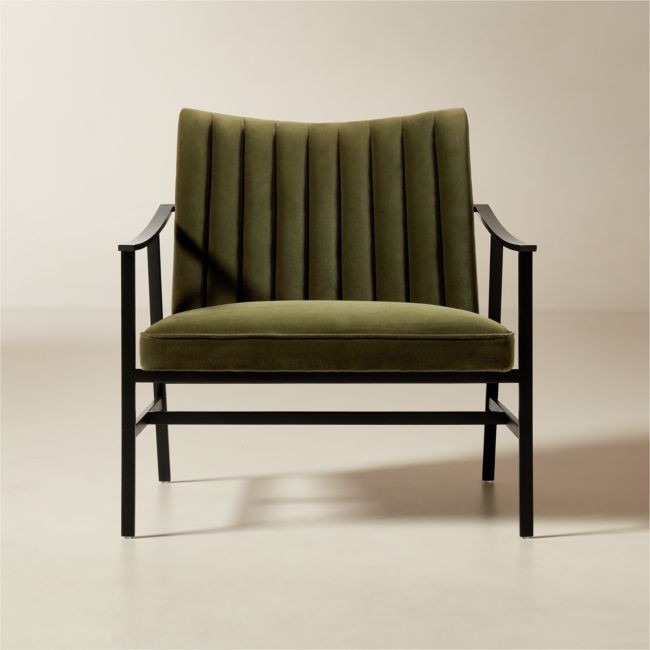Blair Green Velvet Accent Chair by Paul McCobb | CB2