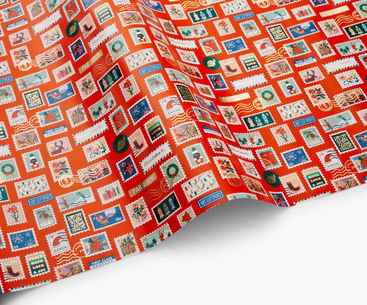 Holiday Stamps Continuous Wrapping Roll | Rifle Paper Co.