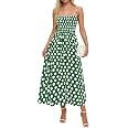 PRETTYGARDEN Womens Polka Dot Dress 2026 Summer Spaghetti Strap Smocked Sundress Beach Vacation W... | Amazon (US)