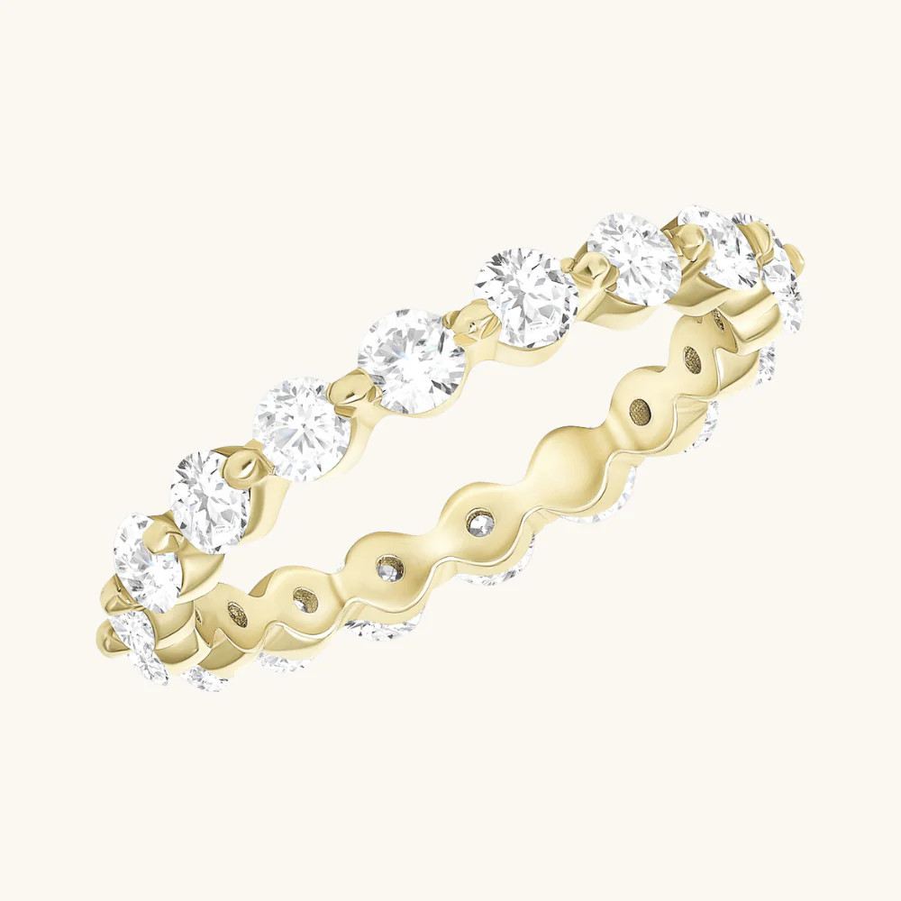 Medium Round Shared Prong Diamond Band | Happy Jewelers
