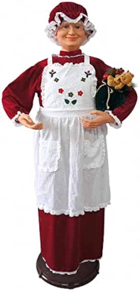 Fraser Hill Farm 58-in. Dancing Mrs. Claus with Apron | Indoor Animated Holiday Home Decor | Moti... | Amazon (US)