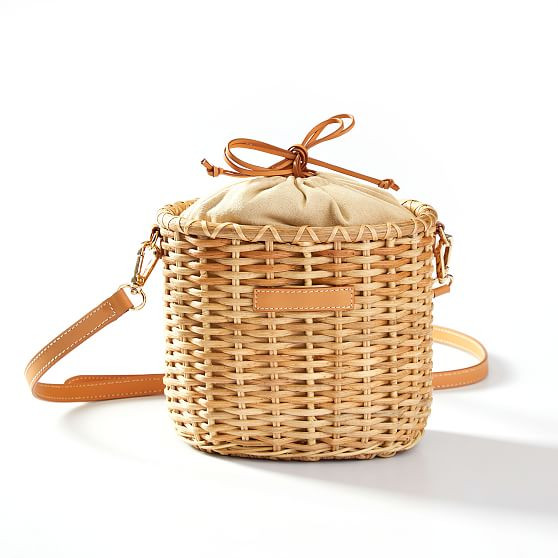 Nantucket Wicker Basket Crossbody | Mark and Graham