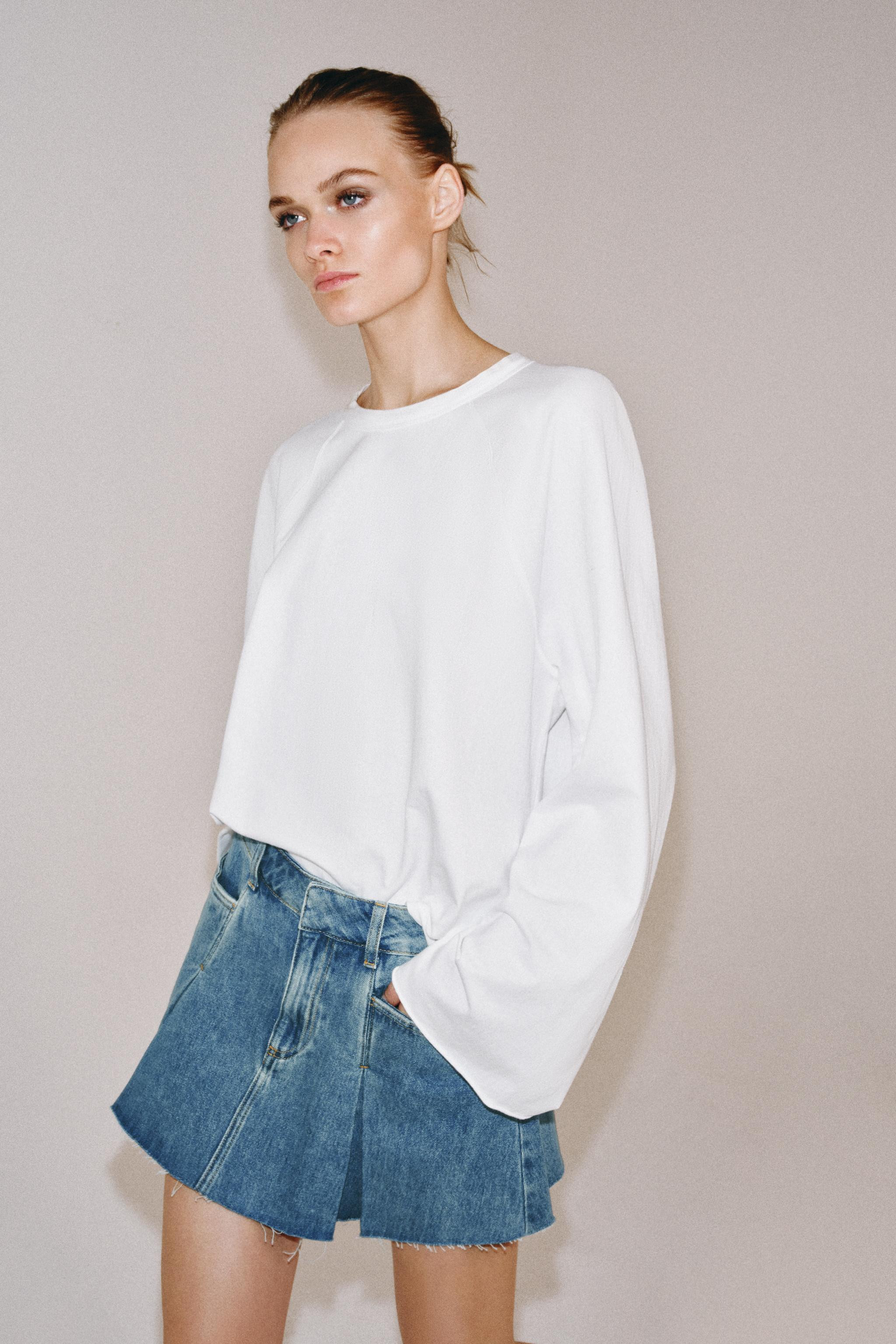 ZW COLLECTION DENIM MINI SKIRT | Zara US