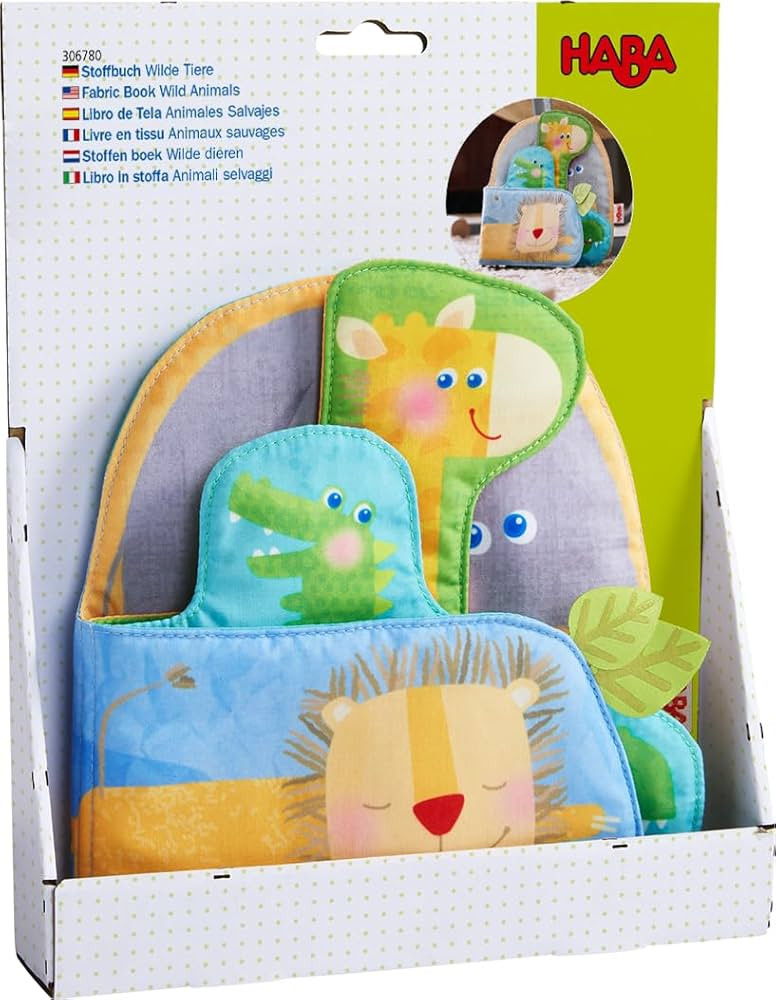 HABA - Wild Animals Fabric Book - Soft Fabric Book - Baby Gift - 6 Months and Up - 306780 | Amazon (CA)