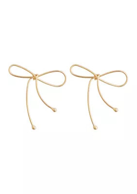 Belk Wire Bow Post Earrings | Belk