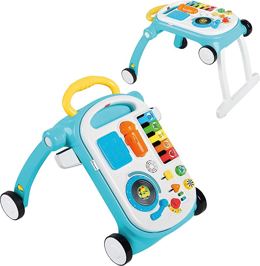 Baby Einstein Musical Mix ‘N Roll 4-in-1 Push Walker, Activity Center, Toddler Table and Floor ... | Amazon (US)
