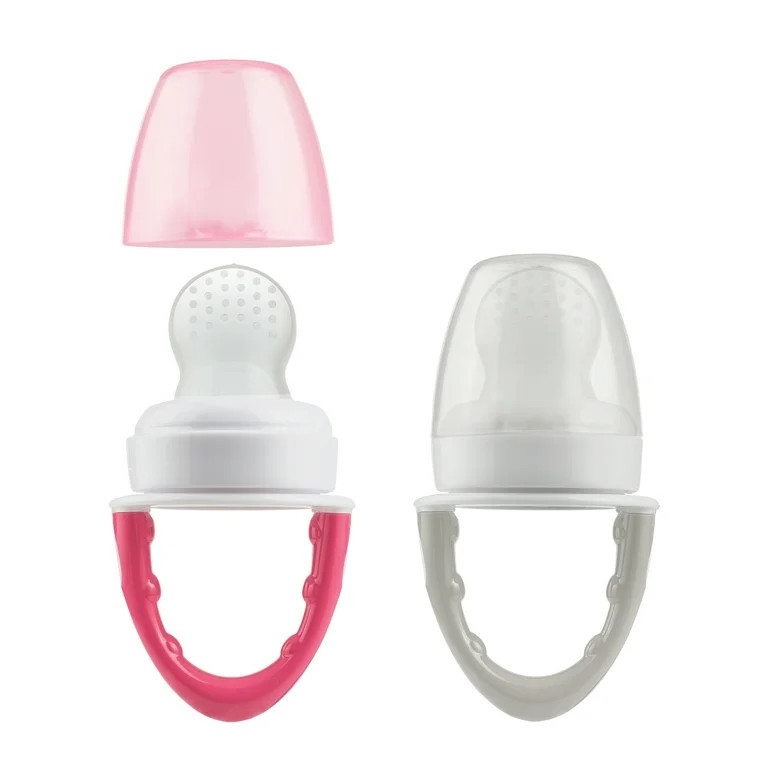 Dr. Brown's Designed to Nourish, Fresh Firsts Silicone Feeder, Solid Food Feeding, Pink/Gray, 2 P... | Walmart (US)