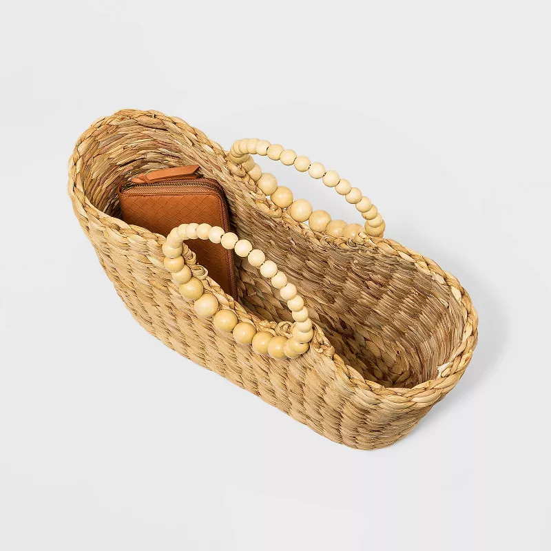 Circle Handle Straw Tote Handbag - A New Day™ Natural | Target