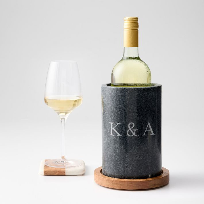 Wood and Marble Wine Chiller | Mark and Graham