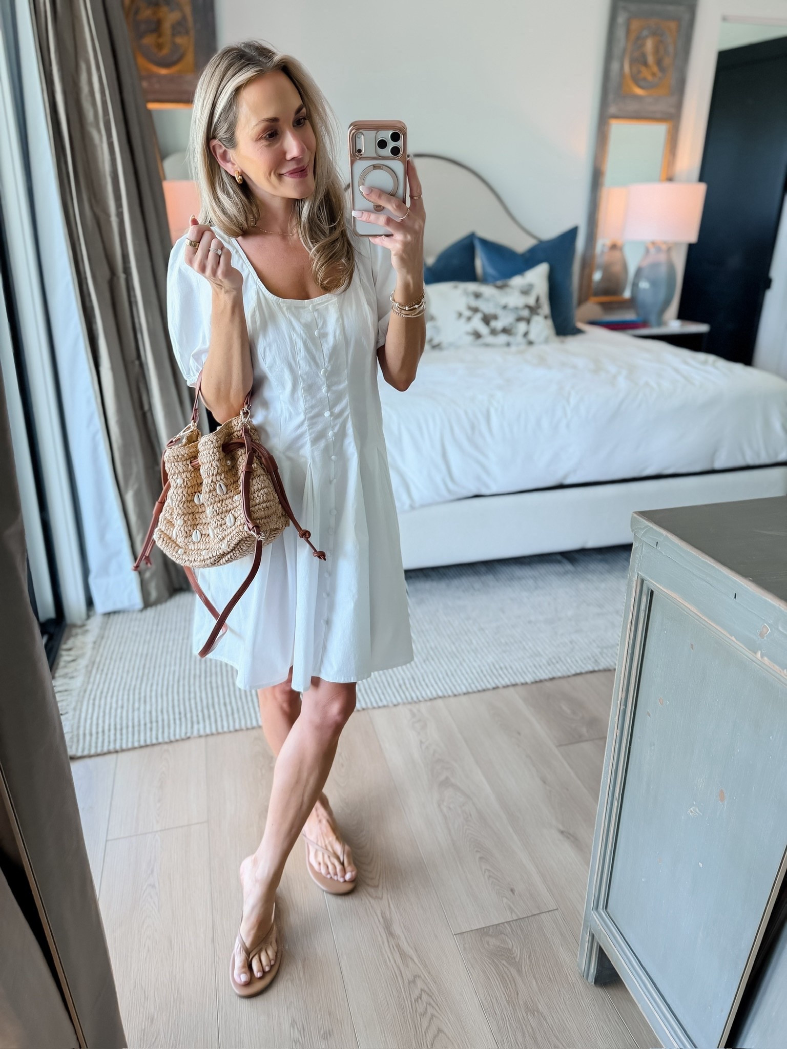 Everyone needs a cute basic white dress for spring and summer and this one from Walmart is so good. It looks and feels designer! I love the button detail details down the front in the fit and cut is so cute with the subtle puff sleeve.

#LTKSeasonal #LTKPetite #LTKootd