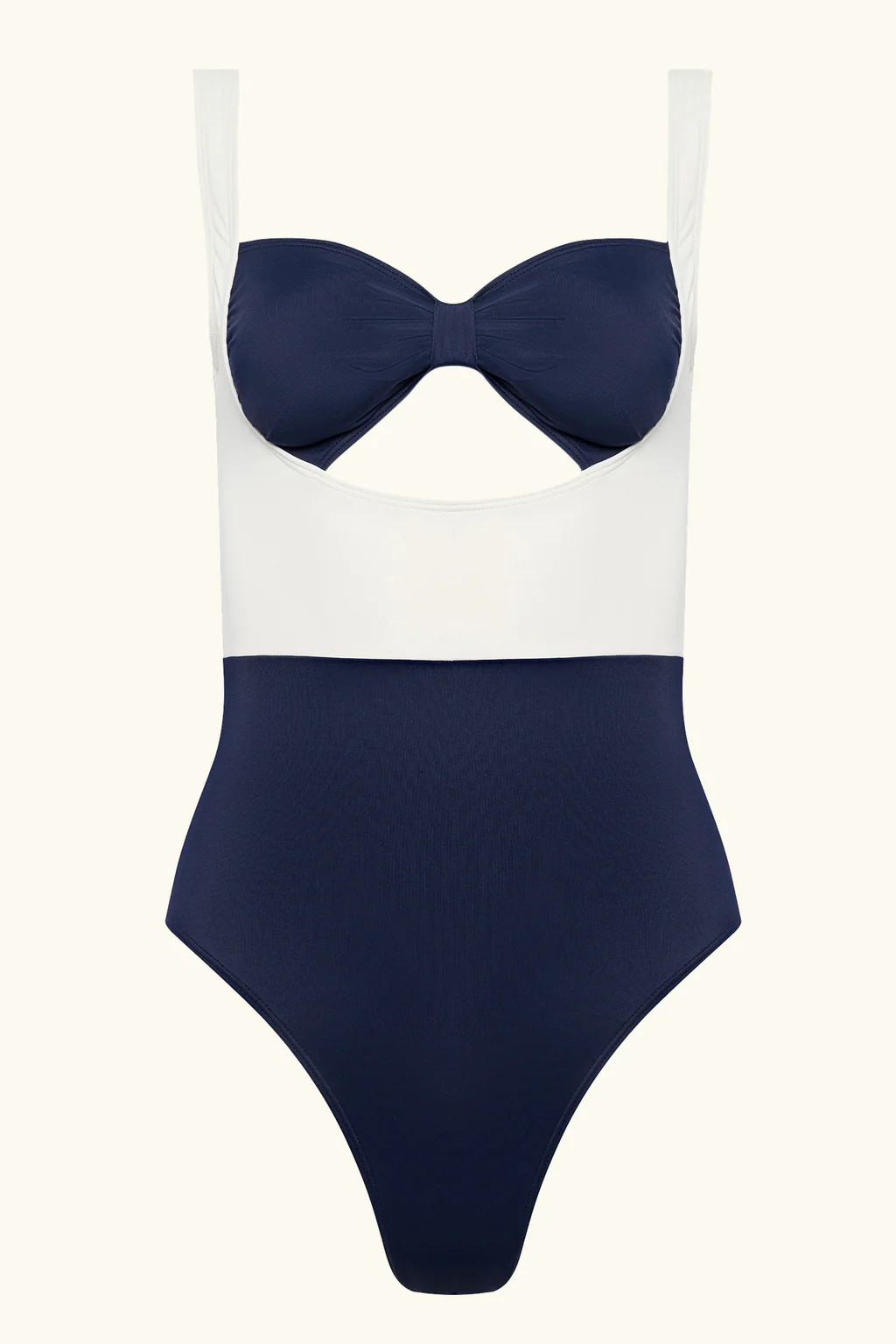 The Pamela - Navy & Ivory | Follow Suit Swimwear