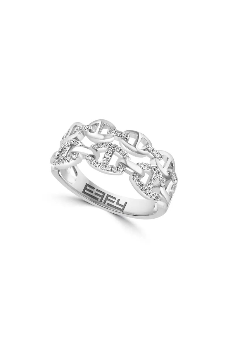 EFFY Sterling Silver Diamond Mariner Link Ring - 0.19ct. | Nordstromrack | Nordstrom Rack