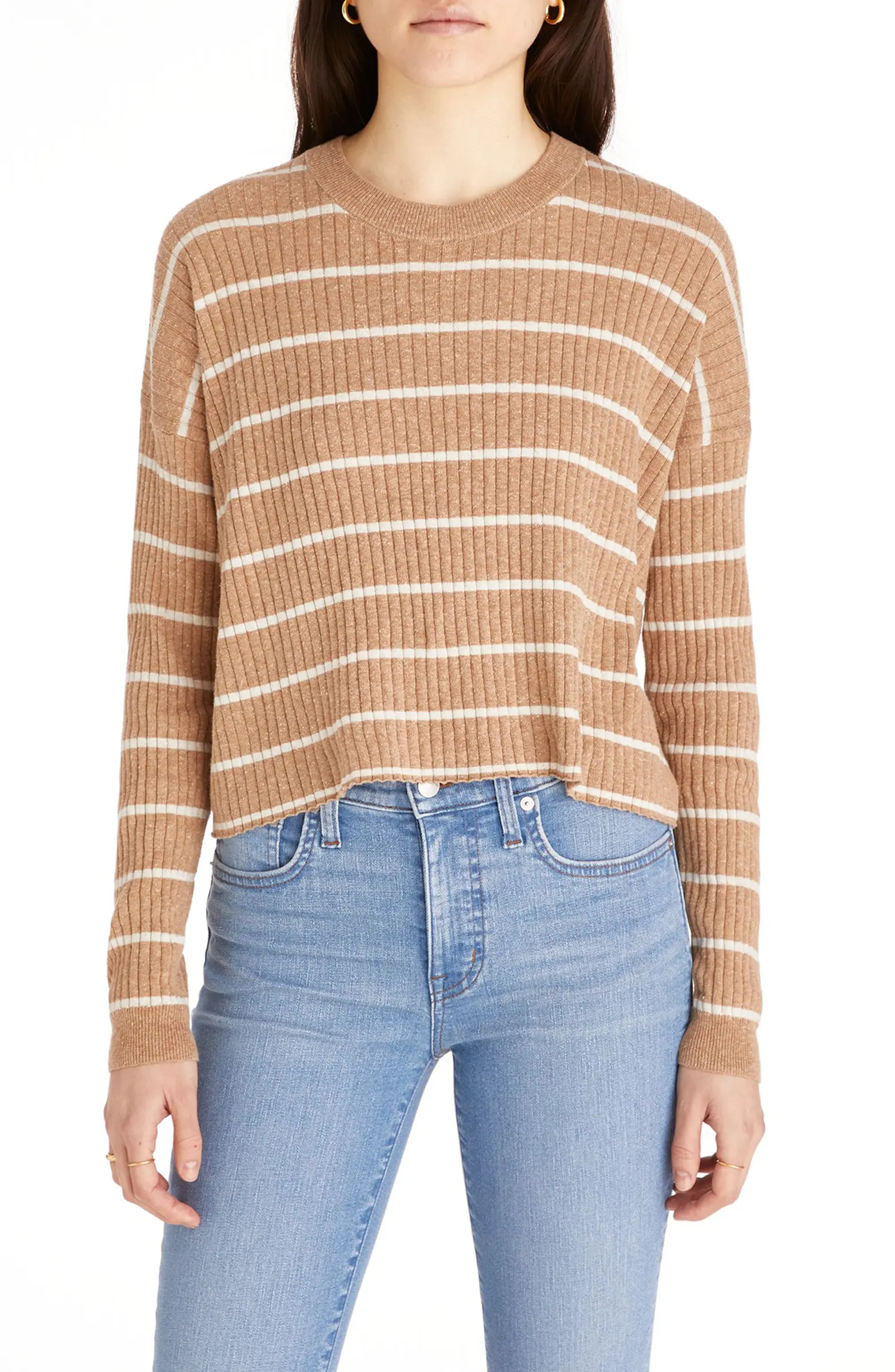 No Strings Attached Stripe Crewneck Sweater | Nordstrom