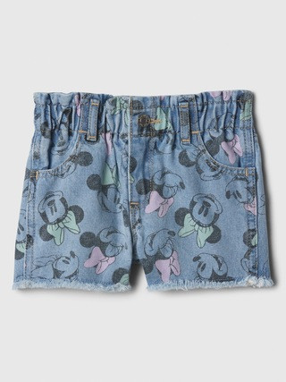 babyGap | Disney Minnie Mouse Paperbag Mom Jean Shorts | Gap Factory