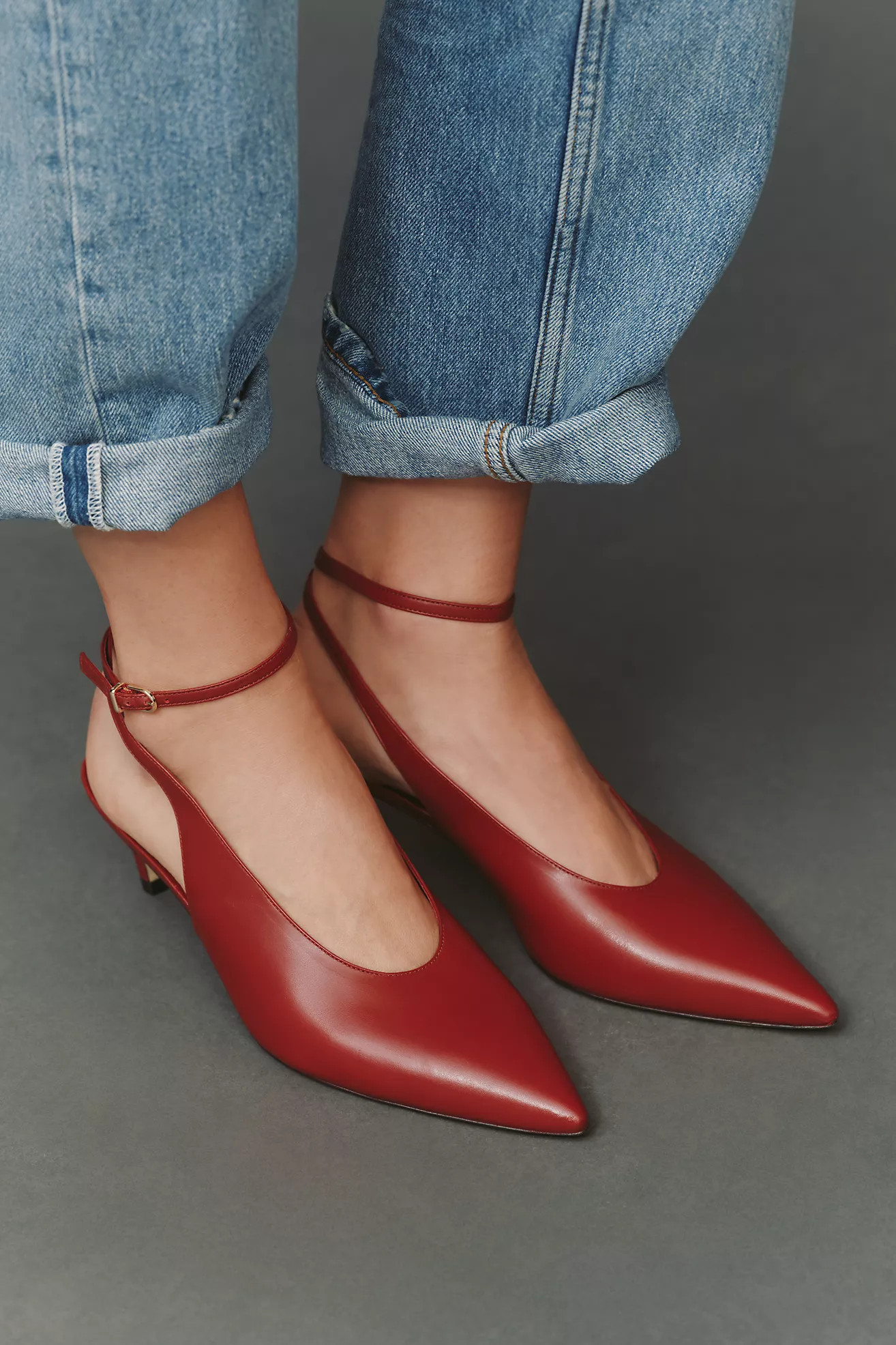 By Anthropologie Ankle-Wrap Kitten Heels | Anthropologie (US)