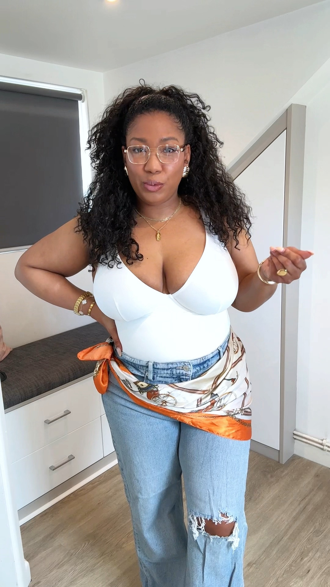 Okay real review because I’m picky with bodysuits 😅 The biggest thing for me is usually the straps digging in or the torso being too short, but this one fits really comfortably. The adjustable straps help so much, the fabric is soft/stretchy, and it smooths everything out without feeling suffocating. I also love that the deep V and low back make it feel more like an actual fashion piece instead of just shapewear. It gives that snatched look while still being wearable all day.

#LTKPlusSize #LTKootd #LTKMidsize