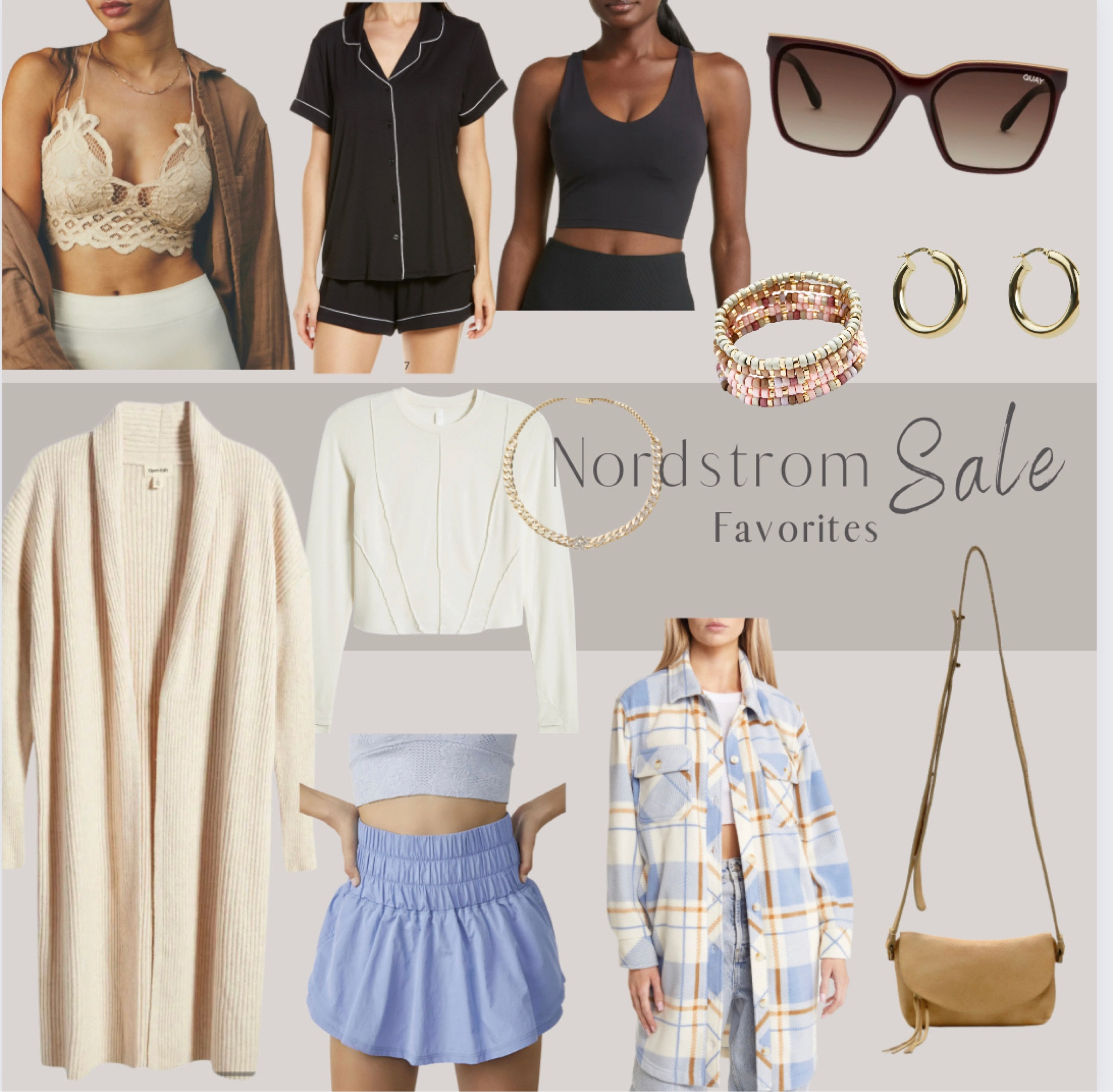 Nordstrom Anniversary Sale under $50! 

Purse
Sunglasses
Cardigan
Active skirt
Skort
Tank top
Bodysuit 
Hoop Earrings
Bracelets
Crop Top
Pajamas set
Shacket 
Flannel 

#LTKxNSale #LTKunder50 #LTKsalealert