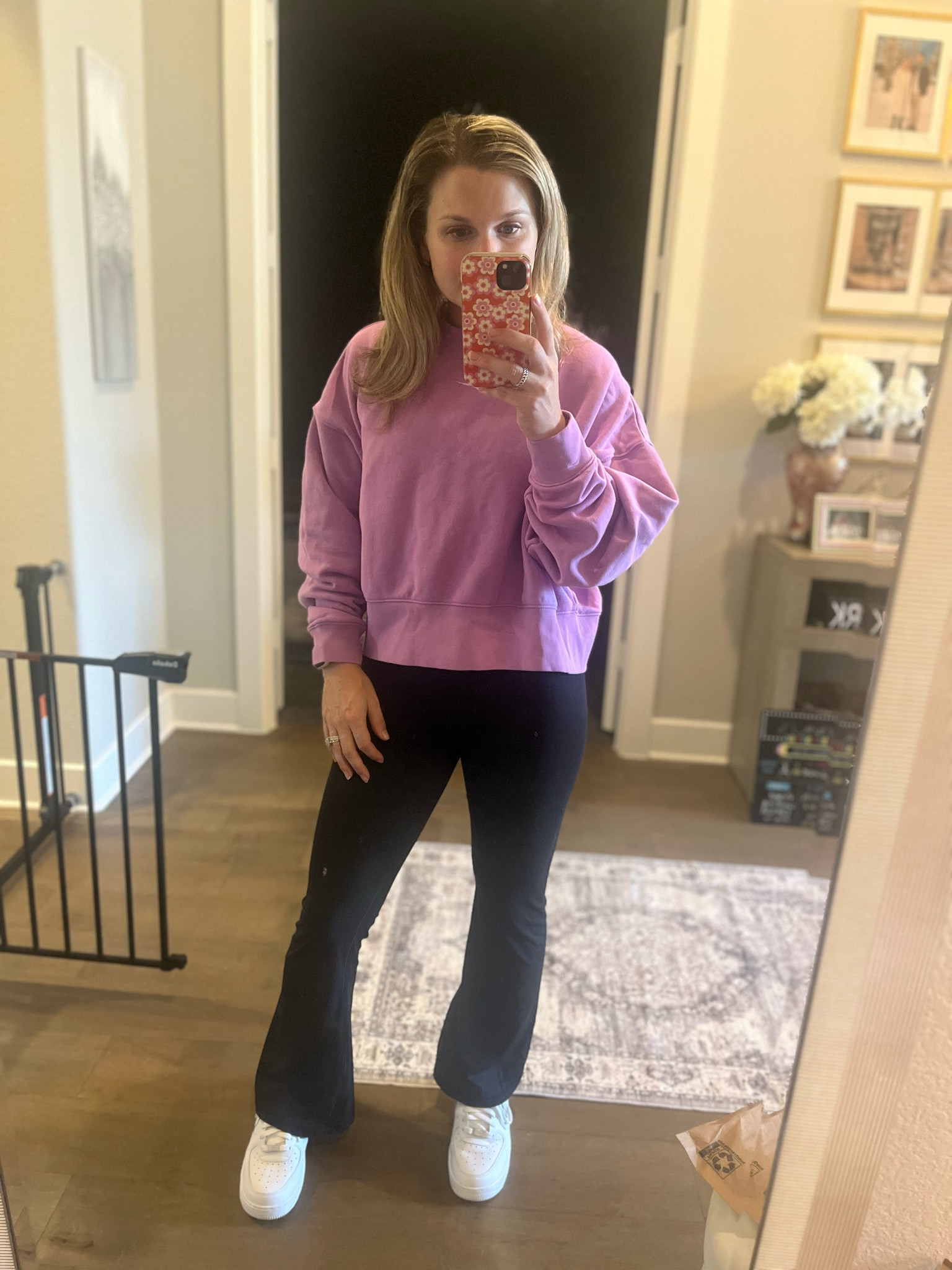 These flare leggings are tummy controlled and the best material!

#LTKFitness #LTKFindsUnder50 #LTKActive