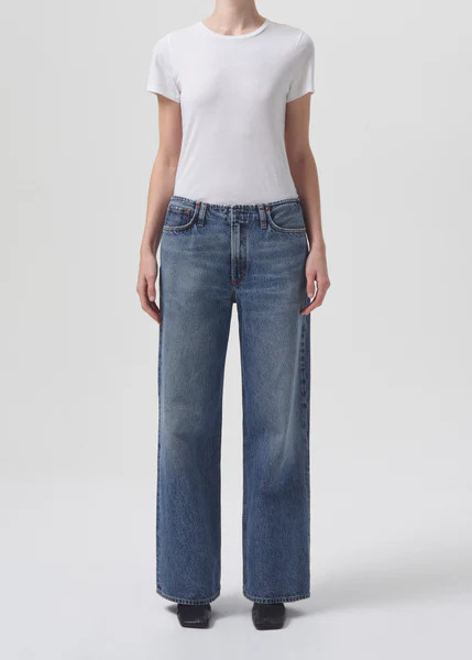 Annise Slim Tee in White | AGOLDE