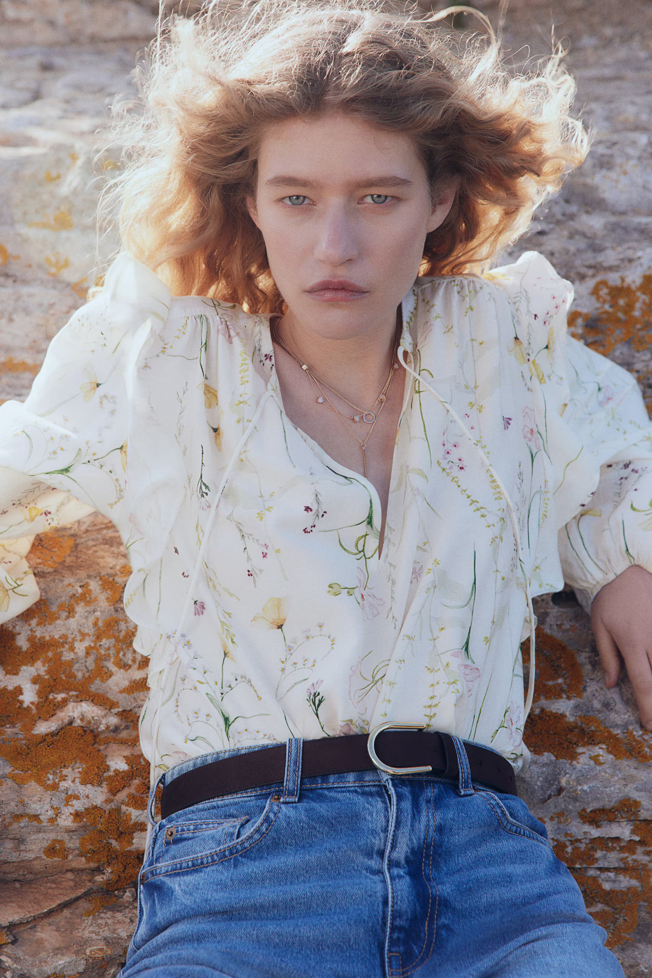 Flounce-trimmed blouse | H&M (UK, MY, IN, SG, PH, TW, HK)