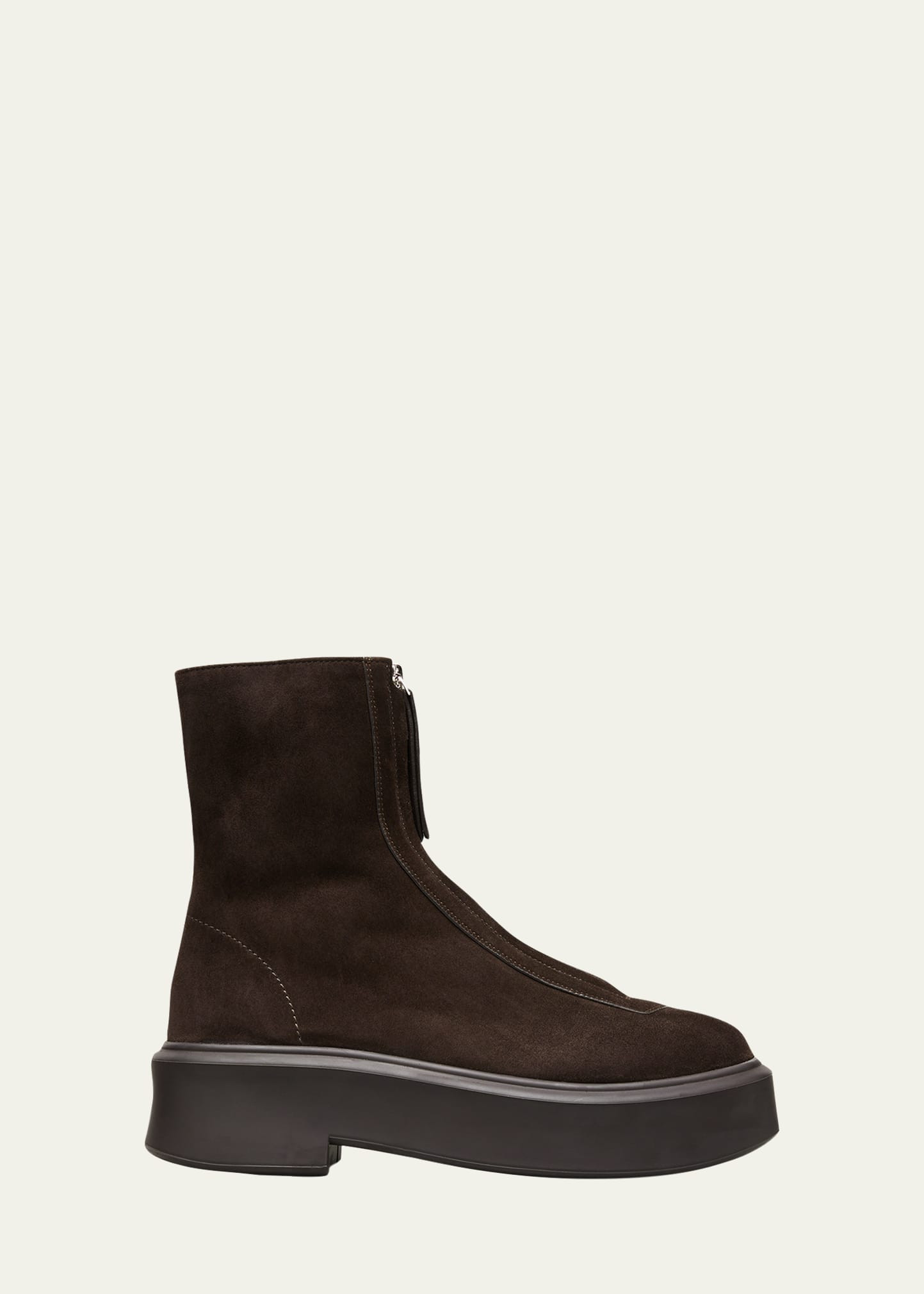 Suede Zip Moto Booties | Bergdorf Goodman
