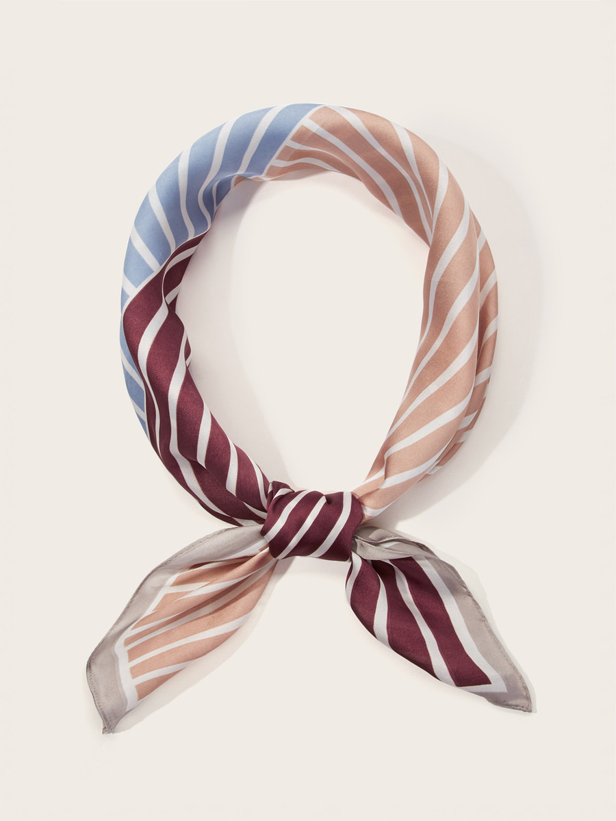 Colorblock Striped Pattern Bandana | SHEIN