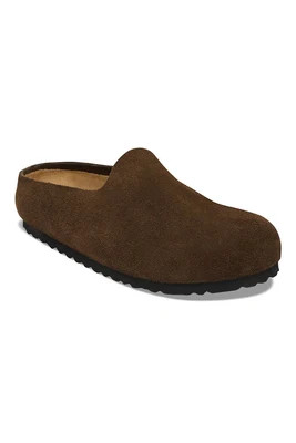 Birkenstock Amsterdam Wrapped Suede Leather Clogs for Women in Carafe | 1032552 | Glik's