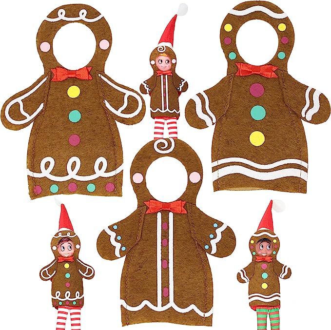 JOYIN 3 Packs Santa Couture Gingerbread Set for elf Doll, Christmas Decorations, and Holiday Spec... | Amazon (US)
