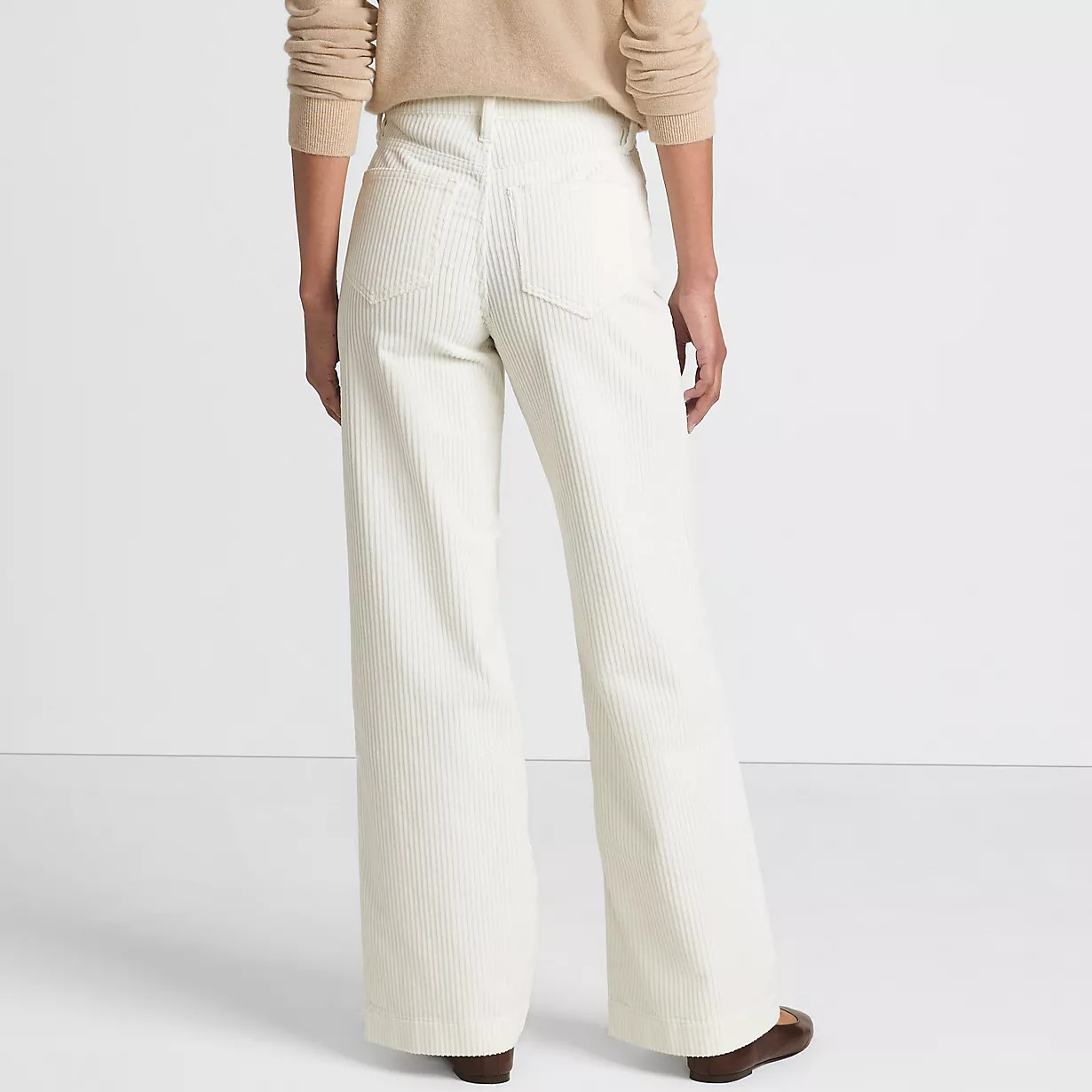 Women's Petite High Rise Wide Leg Corduroy Pants | Lands' End (US)