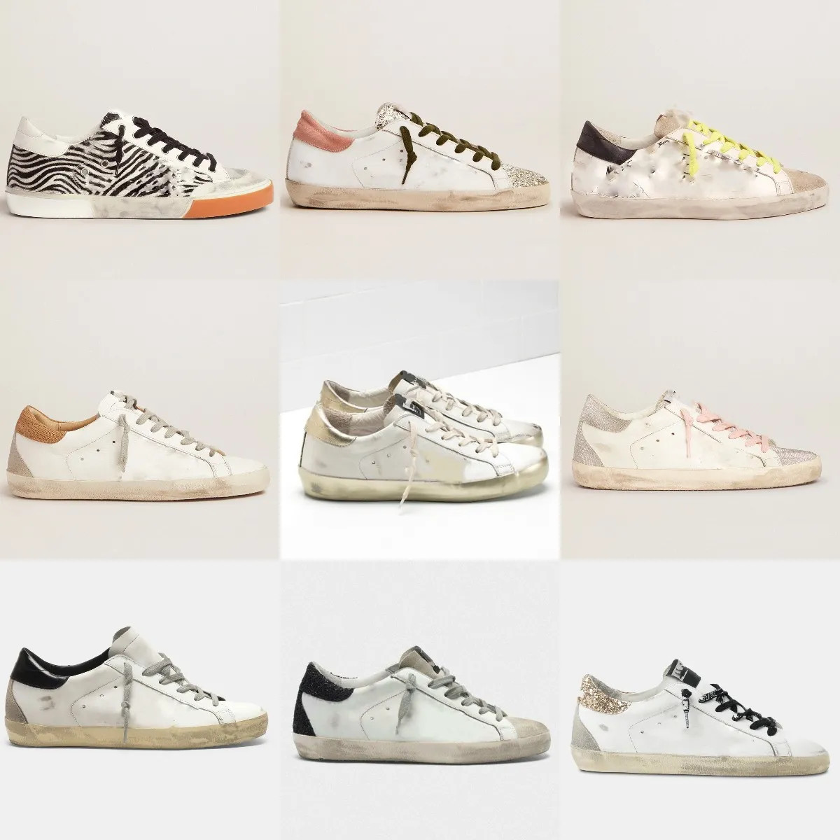 Designer Italy Brand Women Casual Shoes Golden Superstar Sneakers Sequin Classic White Do-old Dir... | DHGate