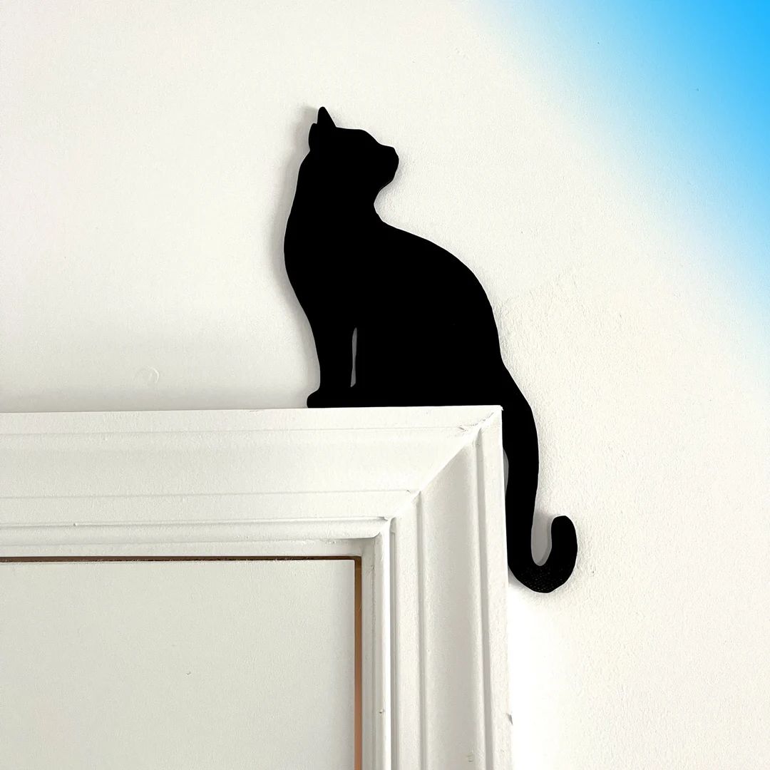 Cat Sitting Door Corner - Etsy | Etsy (US)