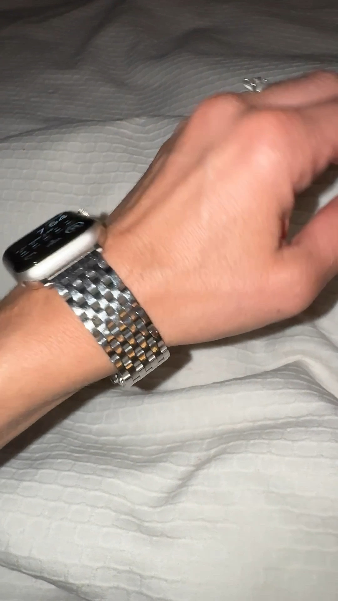 Best watch band!! I own in silver & gold and just switch out based on what I’m wearing! It’s so easy! I work out in these with no issue of the finish rubbing off too! 

#LTKFindsUnder50