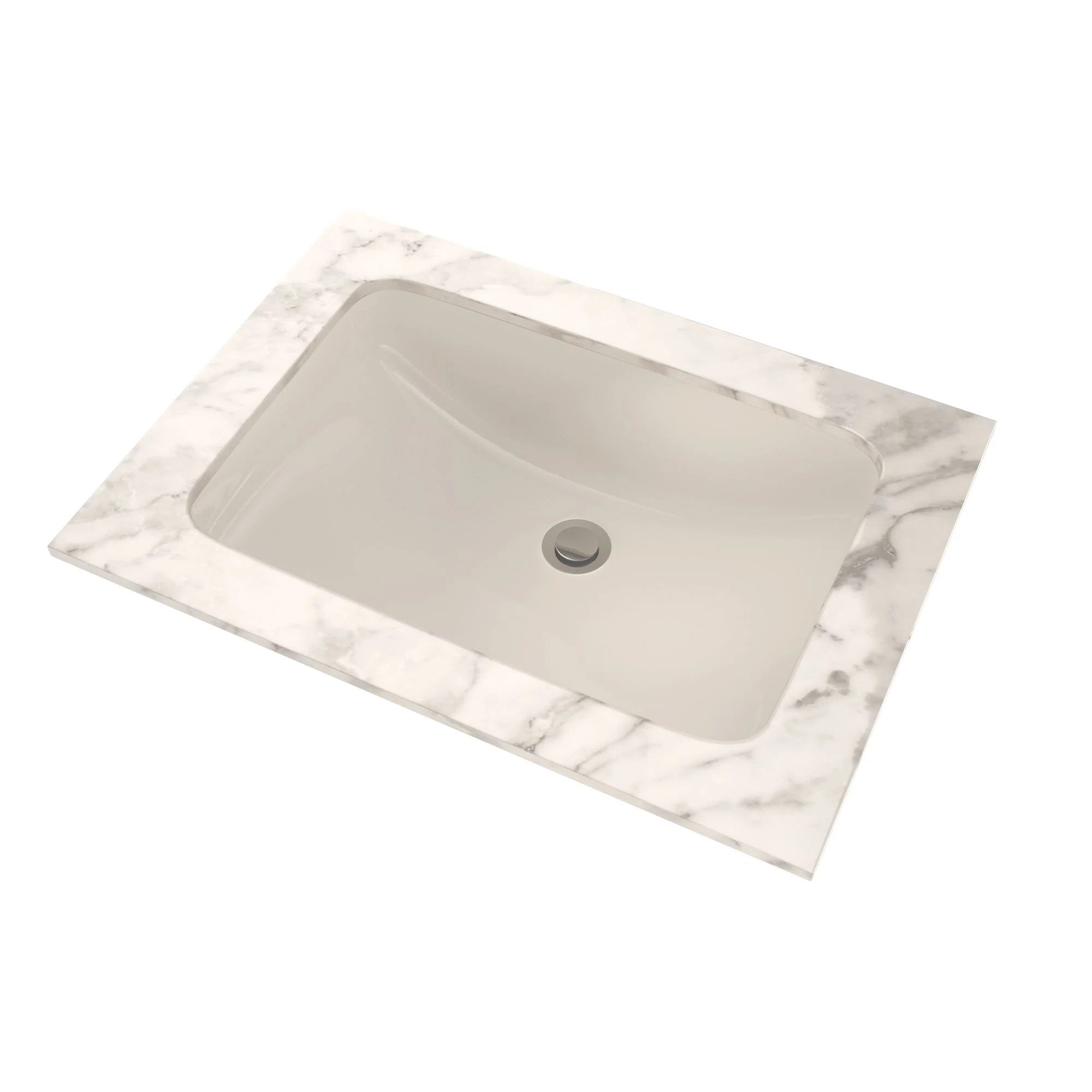 Augusta Vitreous China Rectangular Undermount Bathroom Sink with Overflow | Perigold