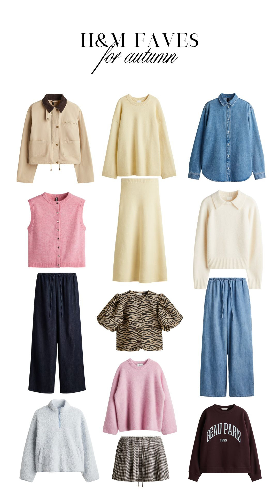 H&M autumn faves, colourful autumn fashion, transitional style, outfit ideas, high street finds, knitwear, animal print, denim  

 #LTKuk #LTKautumn #LTKstyletip