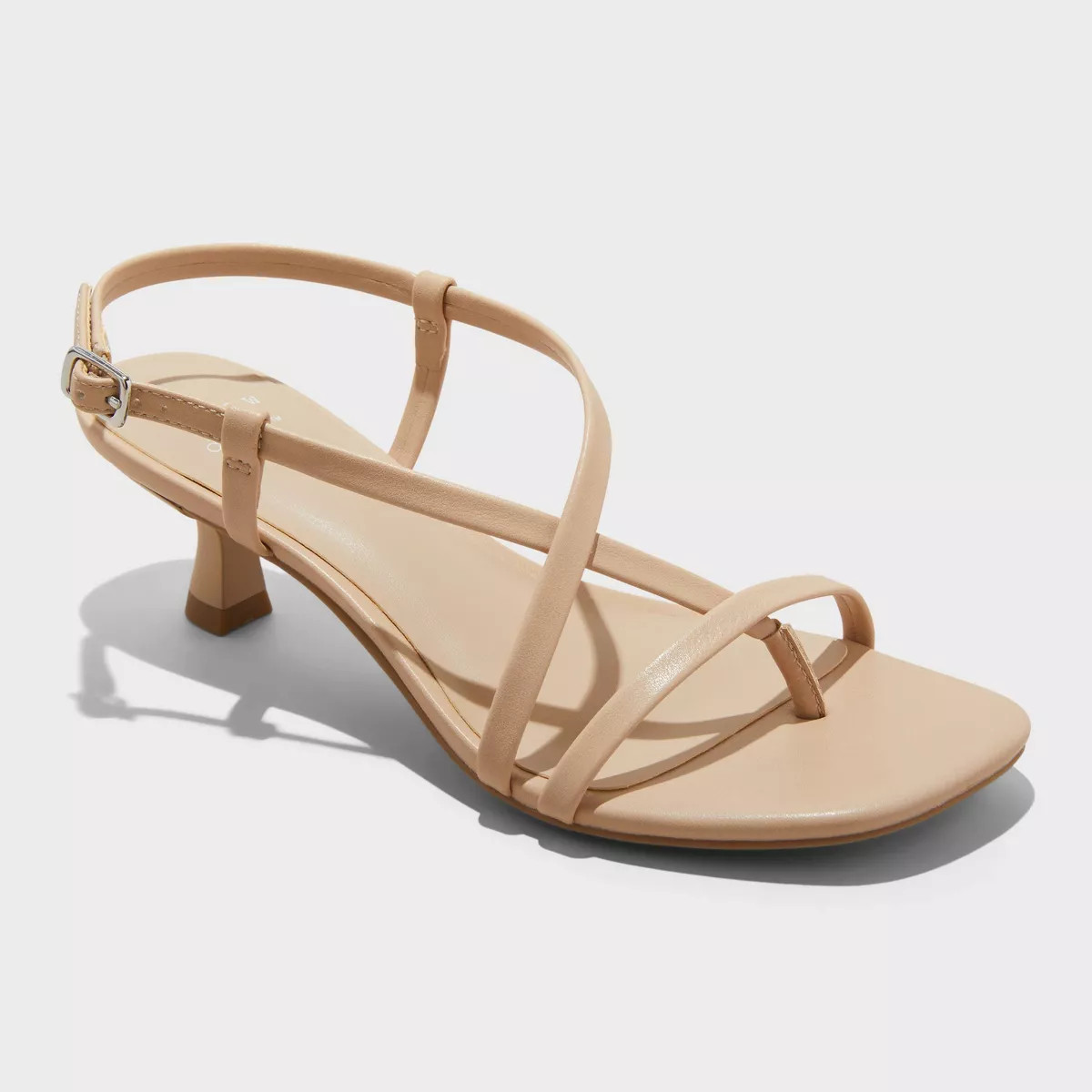 Women's Reggie Toe Thong Strappy Heels - A New Day™ Tan 6 | Target