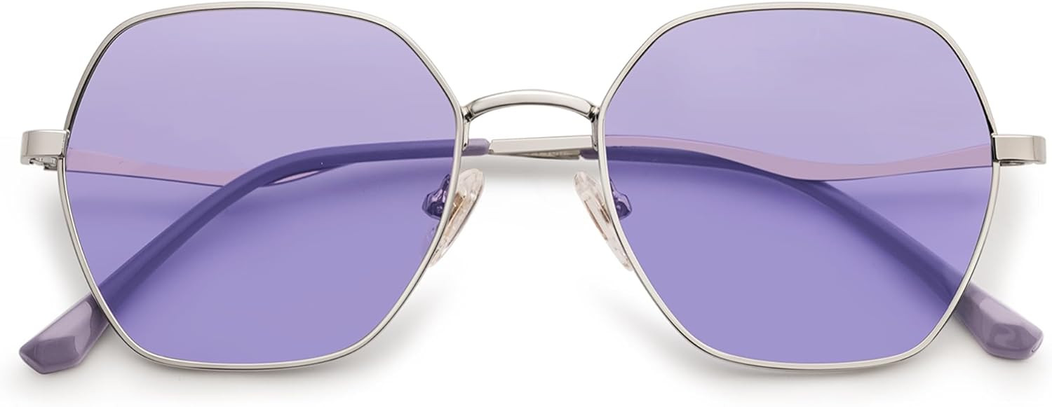 SOJOS Hexagon Square Sunglasses For Women Trendy Small Faces Octagon Gold Rim Wire Frame Geometri... | Amazon (US)