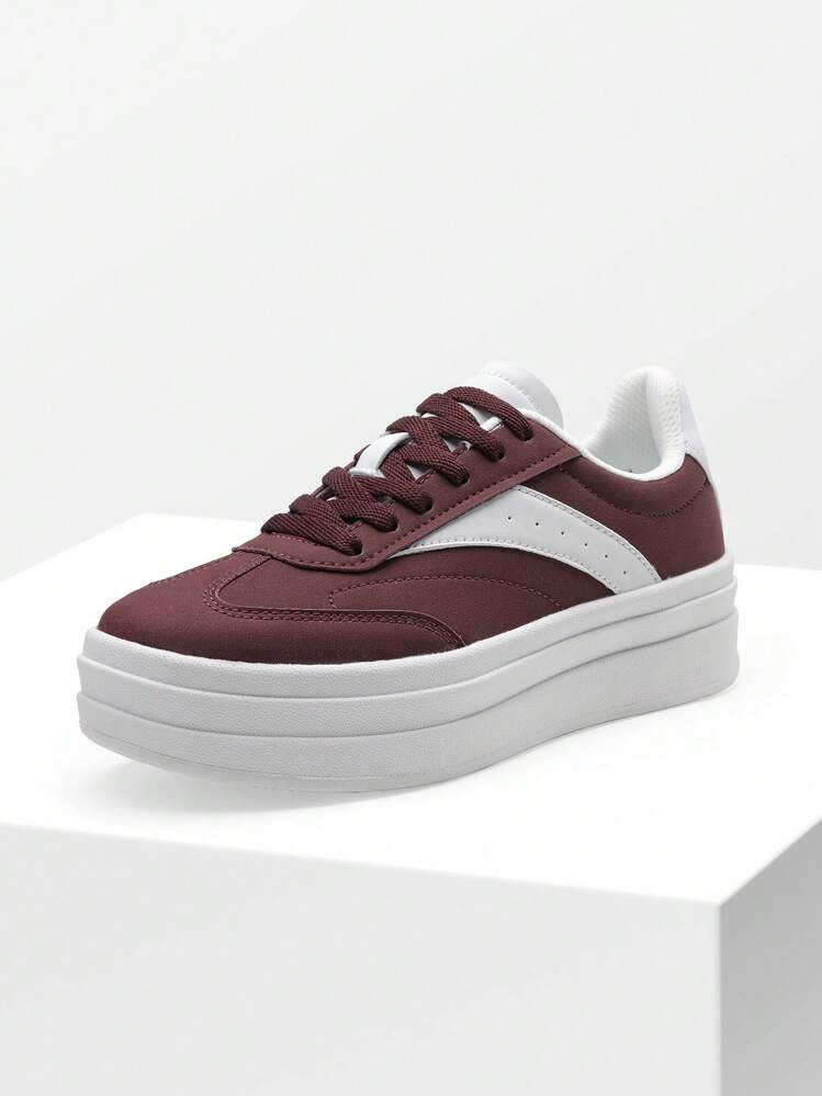 Women's Platform Walking Sneakers – Comfortable, Lace-Up Athletic Shoes For Tennis, Running, An... | SHEIN