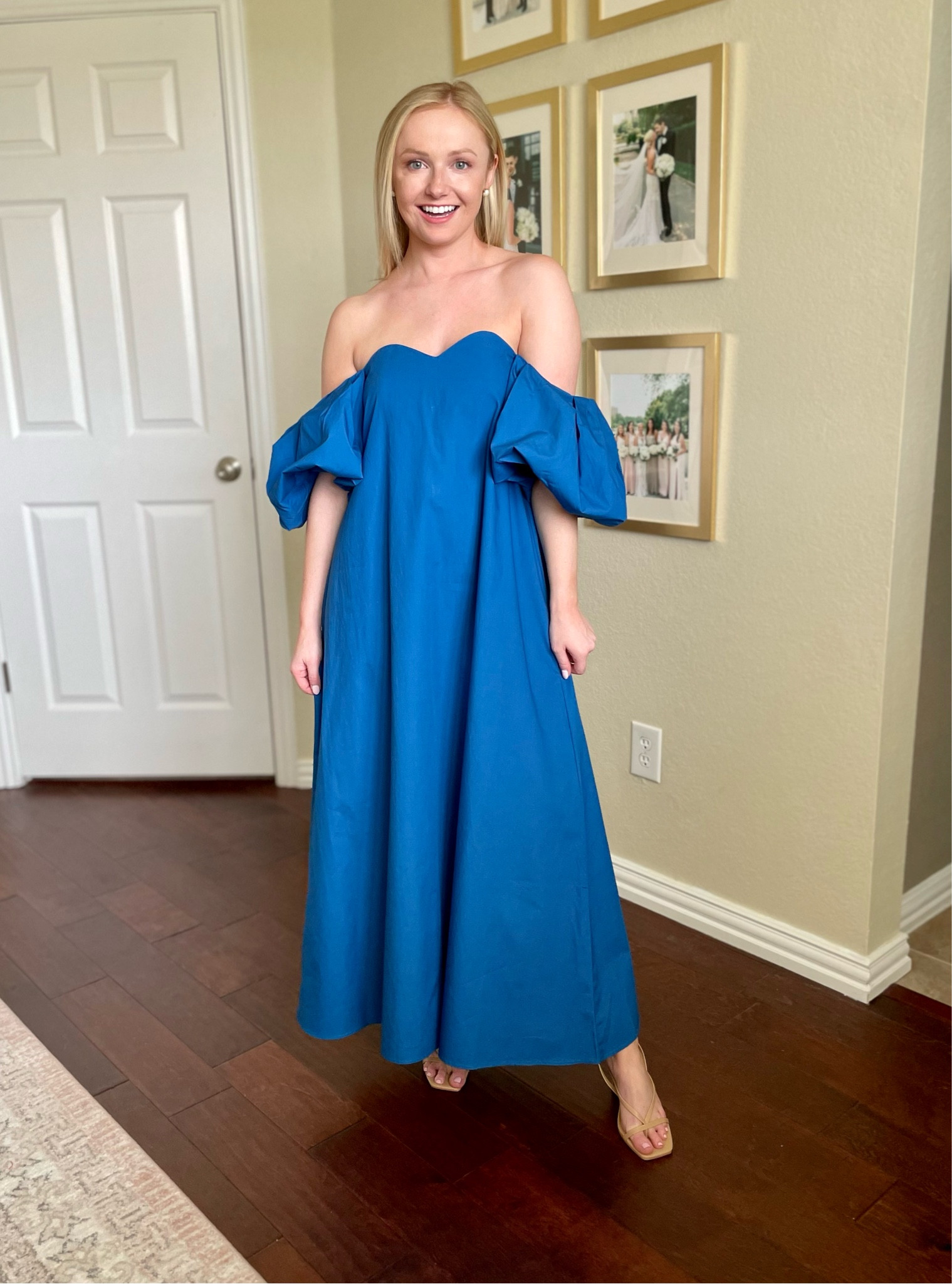 Wearing a 0P | wedding guest dress, maxi dress, vacation dress, cotton dress, blue dress, summer dress, summer outfit 

#LTKSeasonal #LTKFind #LTKstyletip
