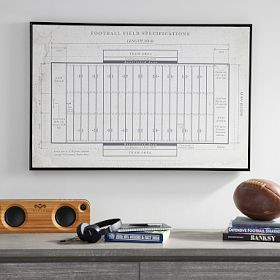 Football Vintage Framed Sports Art | Pottery Barn Teen