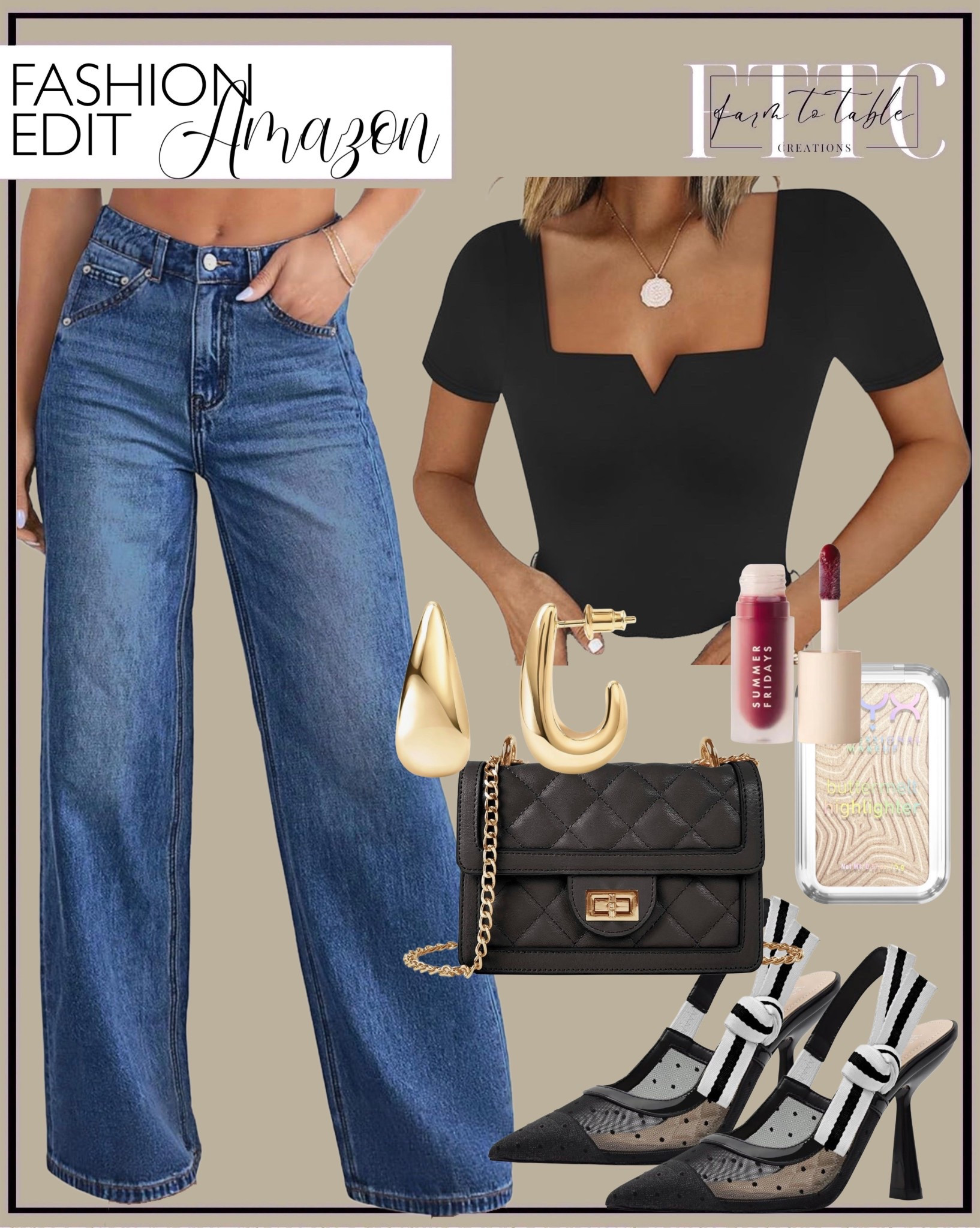 Amazon Fashion Edit: Elevated Everyday Outfit You’ll Wear on Repeat

Follow @farmtotablecreations on Instagram for more elevated everyday finds 🤍

The kind of outfit that instantly makes you feel put together without trying too hard. These wide-leg jeans are the perfect relaxed fit, paired with a flattering square-neck bodysuit that gives that effortless, polished look. Add in the gold statement earrings, quilted black bag, and chic slingback heels… and suddenly it’s giving designer vibes for way less.

Finished with a few beauty favorites for that soft, glowy touch—because the details always matter.

#amazonfashion #widelegjeans #bodysuit #heels #handbag #amazonstyle #amazonfinds #fashionfinds #everydaystyle #outfitideas

#LTKOver40 #LTKootd #LTKSaleAlert