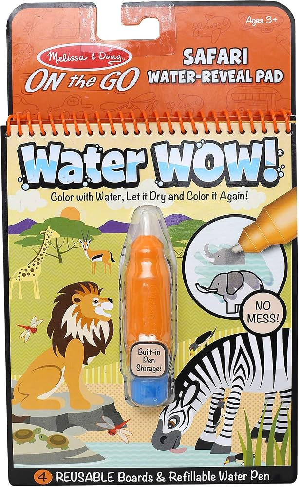 Melissa & Doug On the Go Water Wow! Reusable Water-Reveal Activity Pad - Safari - FSC Certified | Amazon (US)