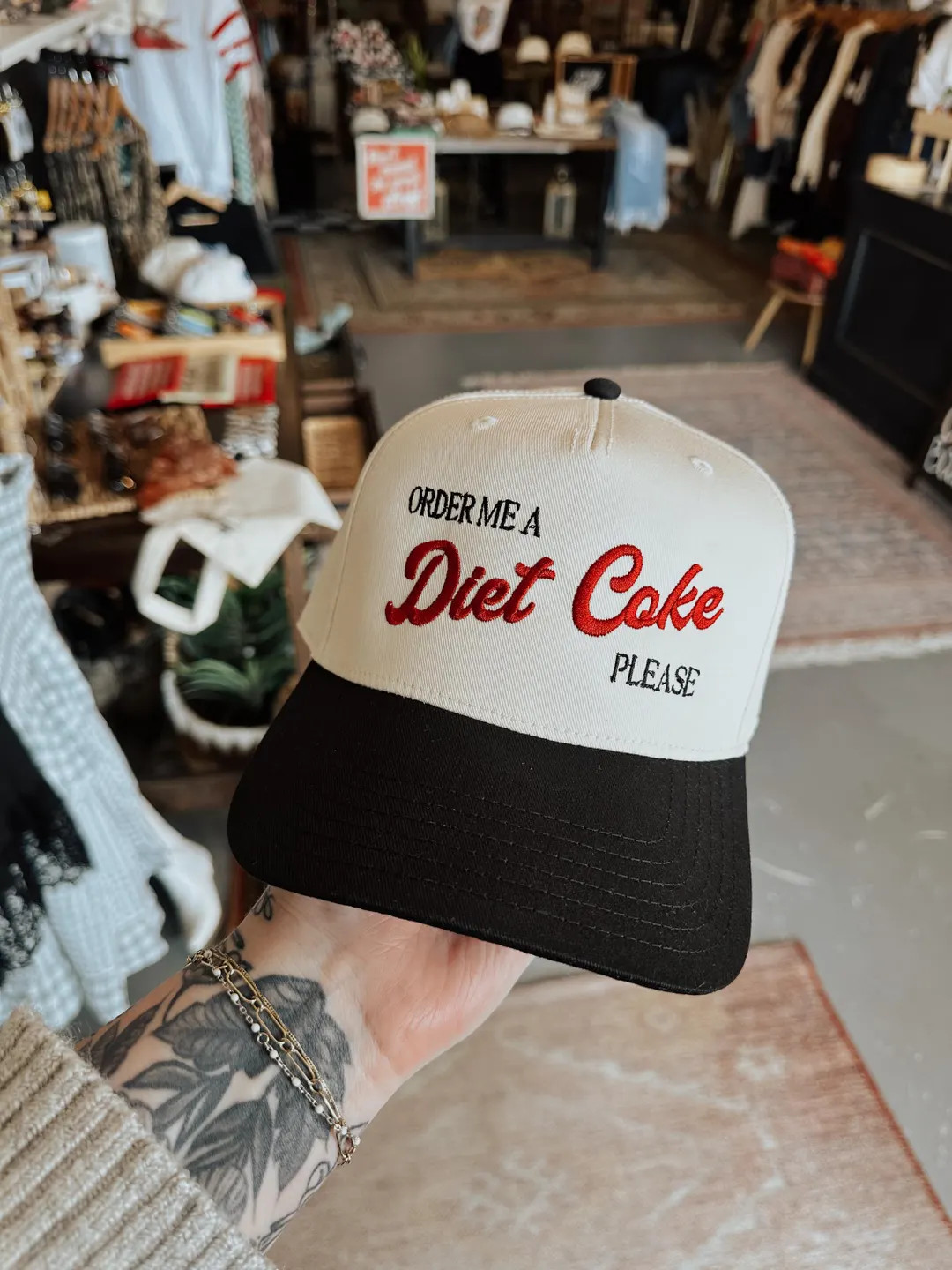 Order Me A Diet Coke Please Embroidered Trucker Hat - Etsy | Etsy (US)