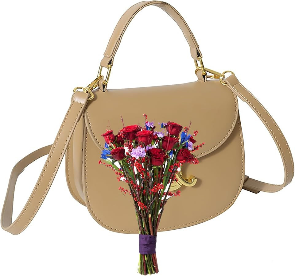 Women's Designer PU Leather Shoulder Bag Trendy Crossbody Bag Top Handbag Small Tote Bag Purse Sa... | Amazon (US)