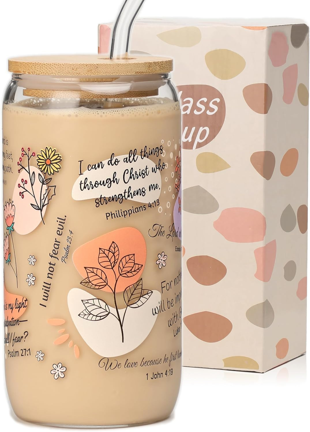 Christian Gifts For Women – Bible Verse Coffee Mug 16oz, My Daily Bible Affirmations Tumbler, Religious Gift & Bible Accessories for Sister, Wife and Friends, Iced Coffee Cups with Lid & Straw | Amazon (US)