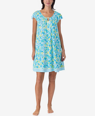 Women's Short-Sleeve Chemise Jersey Sleep Dress | Macy's
