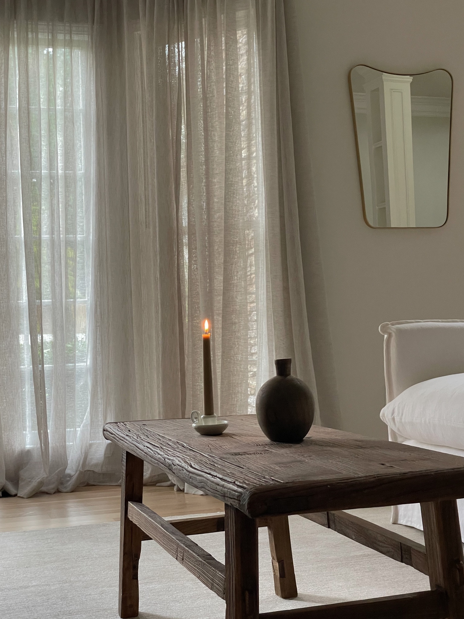 I went with my instinct and stained it and love it even more!! 
#mycuratedliving #japandiliving #japandi #minimal #simplicity 

#LTKeurope #LTKfamily #LTKstyletip