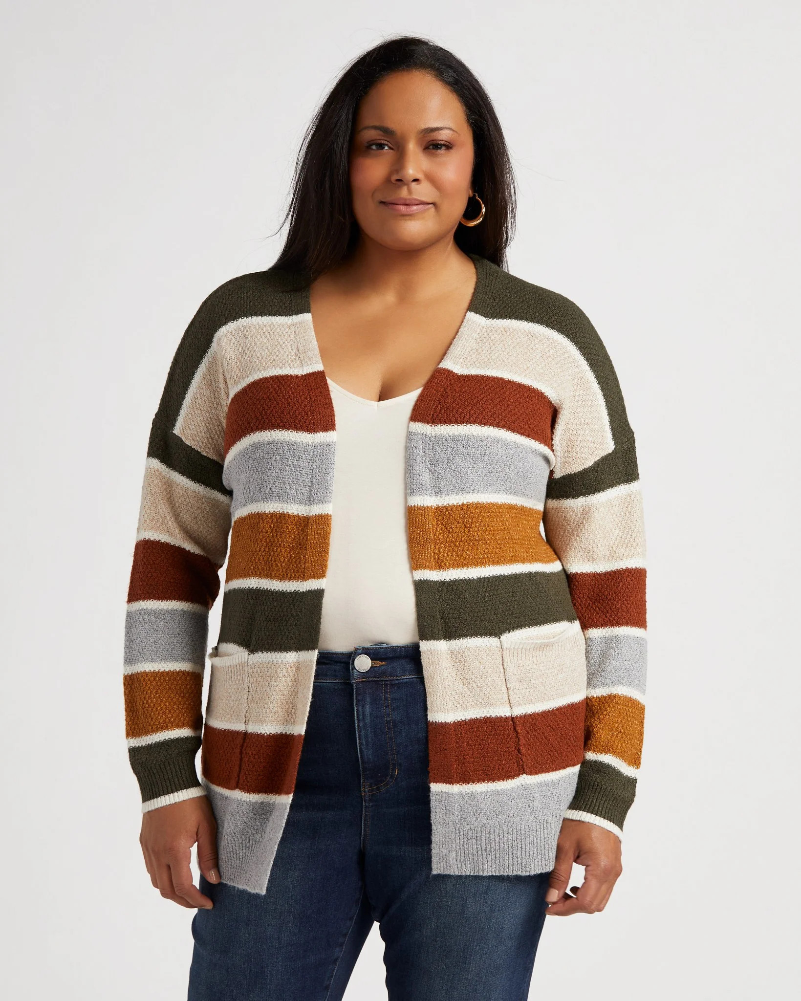 Open Front Colorblock Cardigan | Wantable