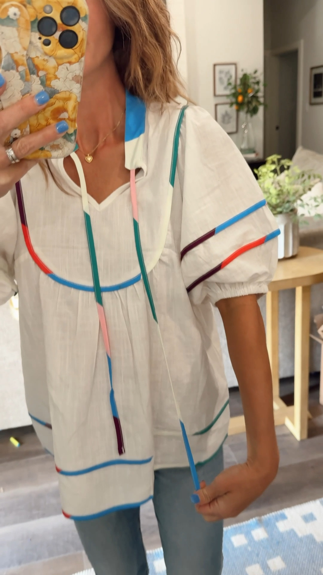 Cutest linen top for Sunday church! I’m in a small. Comes in several colors! Size 23 in jeans, slight stretch! 

#LTKFindsUnder50 #LTKWorkwear