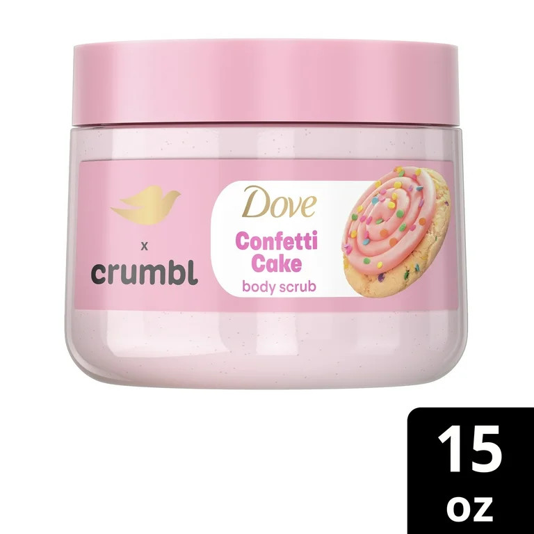 Dove Crumbl Exfoliating Body Scrub Confetti Cake, 15 oz | Walmart (US)